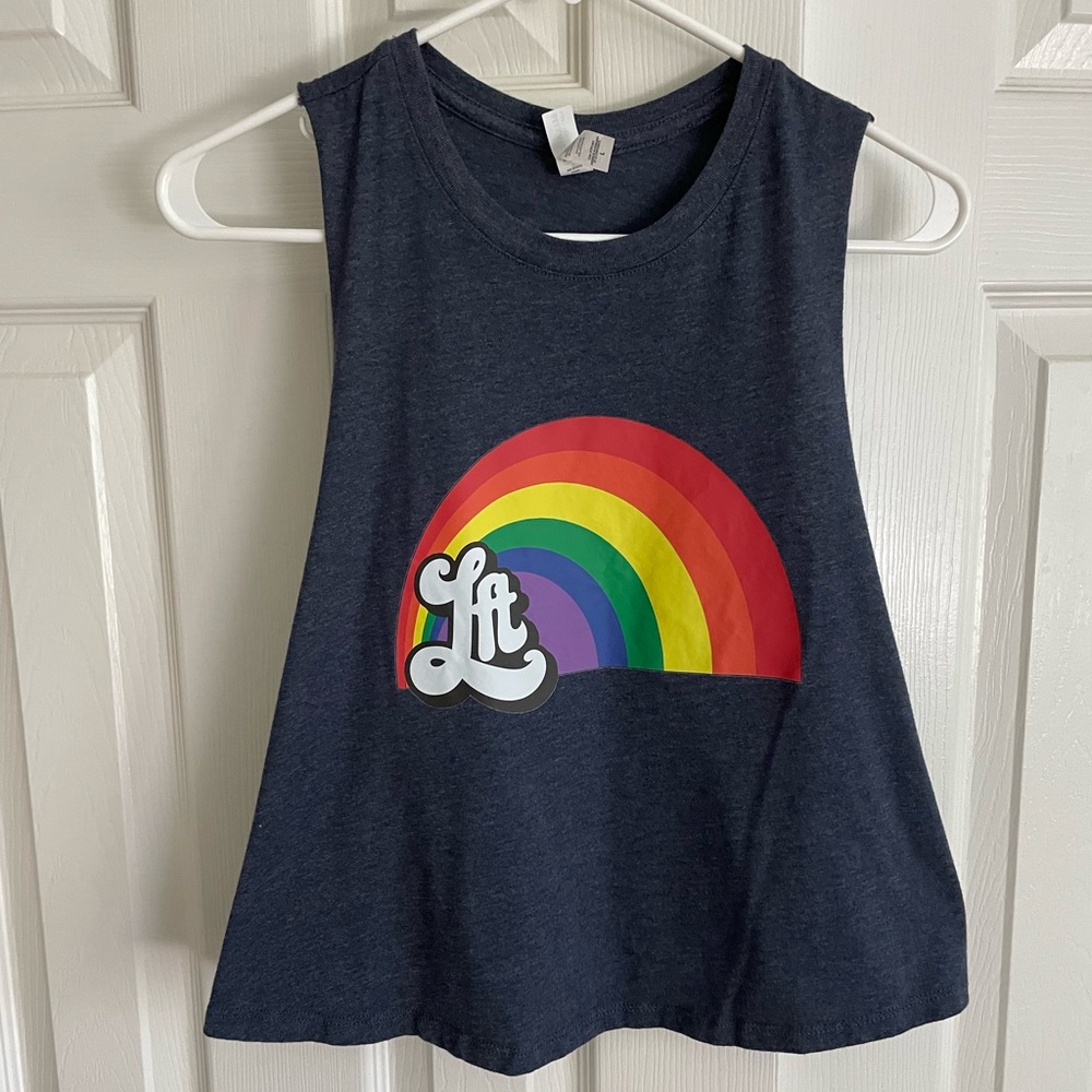 LFT apparel. Cropped Rainbow tank. Size large